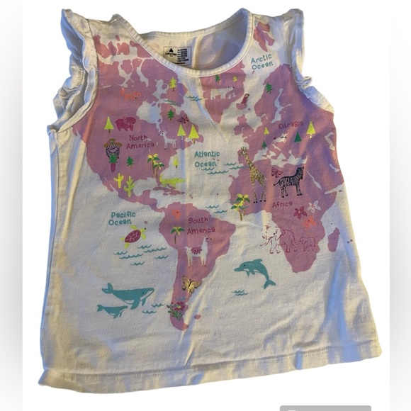 GAP | Shirts & Tops | Map Of The World Tank Top | Poshmark